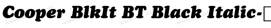 Cooper BlkIt BT Black Italic字体转换